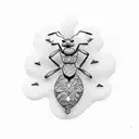 cartoon princess ant tattoo design idea