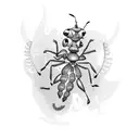 cartoon princess ant tattoo design idea