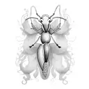 cartoon princess ant tattoo design idea