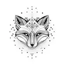 fox mandala tattoo design idea