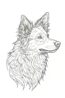 border collie tattoo design idea