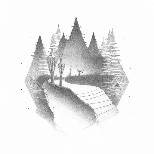 the road not taken tattoo design idea