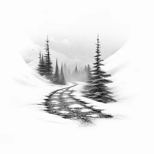 "the road not taken" quote  tattoo design idea