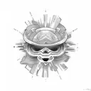 Mountain, mtb adn sun tattoo design idea