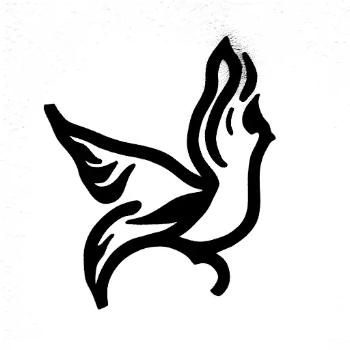 full Body siren black tattoo design idea