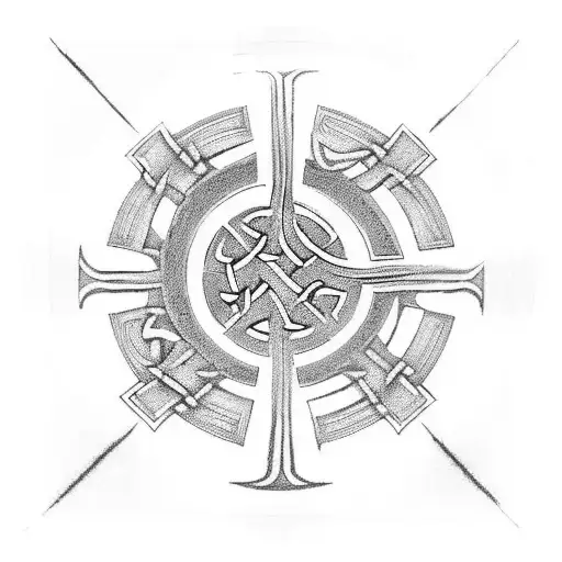 give me a celtic cross from Muiredach's High Cross that is black and white  tattoo design idea