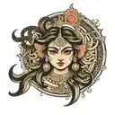 durga tattoo design idea