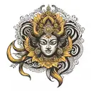 durga tattoo design idea