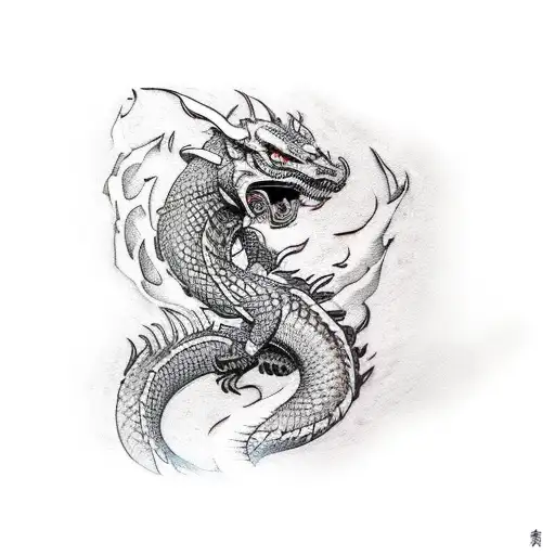mortal kombat dragon tattoo design idea