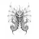 Dragon infinity tattoo design idea
