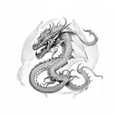 Dragon infinity tattoo design idea