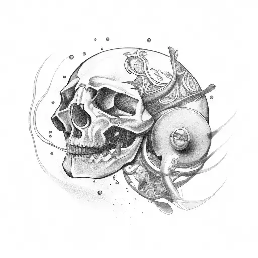 symetric olive branch tattoo design idea