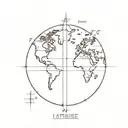 latitude longitude coordinates tattoo design idea