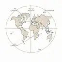 latitude longitude coordinates tattoo design idea