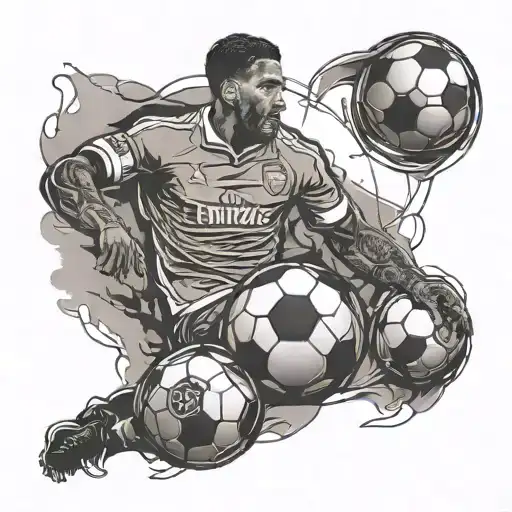 football and arsenal tattoo design idea