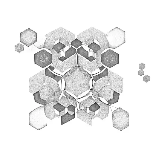 Hexagon fractal tattoo design idea