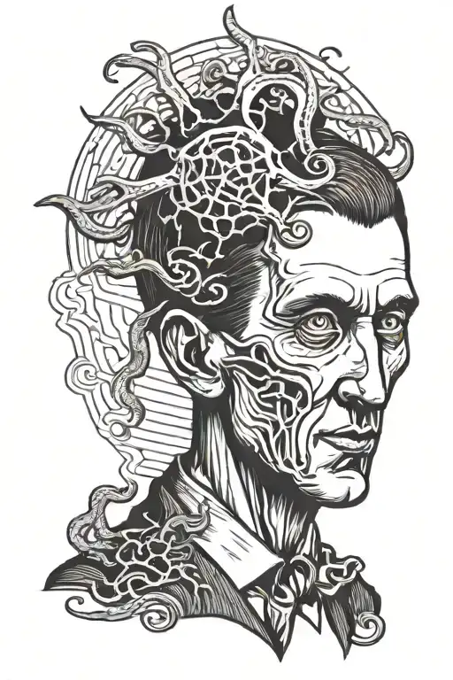 dunwhich horror HP Lovecraft tattoo design idea