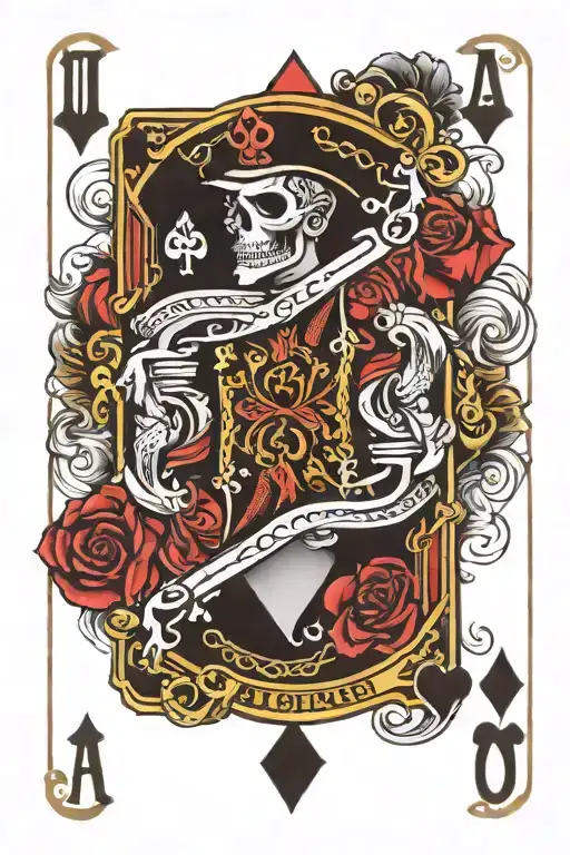 jack of spades playing card tattoo design idea