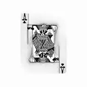 flaming royal flush playing card tattoo design idea