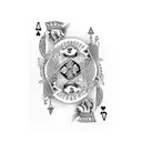 flaming royal flush playing card tattoo design idea