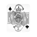 flaming royal flush playing card tattoo design idea