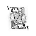 flaming royal flush playing card tattoo design idea