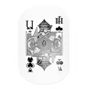 flaming royal flush playing card tattoo design idea