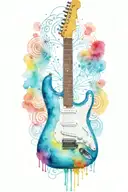 stratocaster guitar tattoo design idea