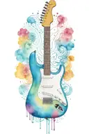 stratocaster guitar tattoo design idea