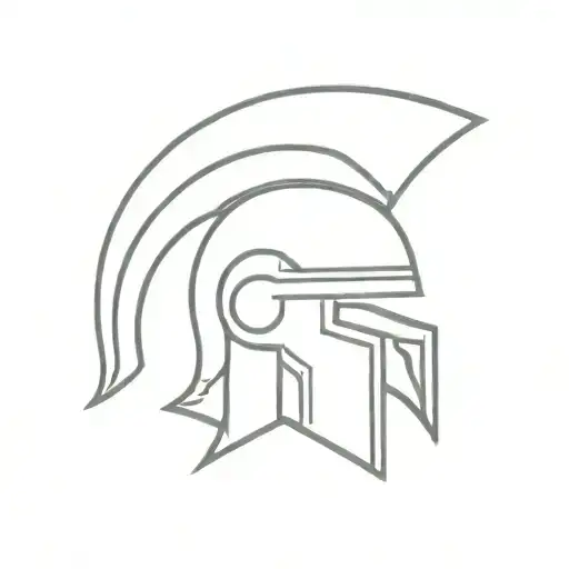spartan helmet tattoo design idea
