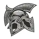 spartan helmet tattoo design idea
