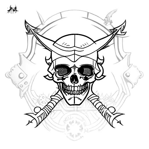 cardinal direction (north south east west) tattoo in pirate style like in the game sea of thieves. I also like scratches tattoo design idea