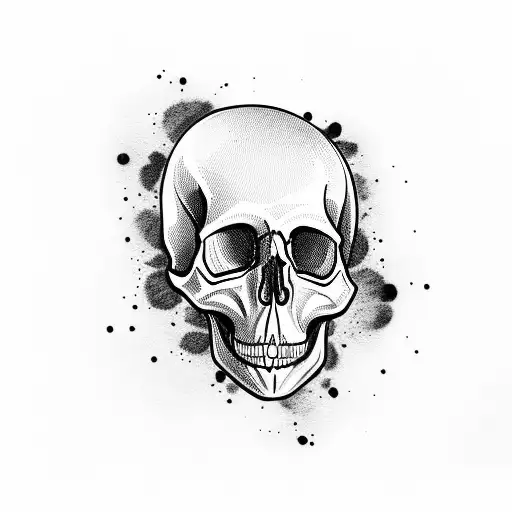 skull with words Sheridan Amelia Kelly tattoo design idea