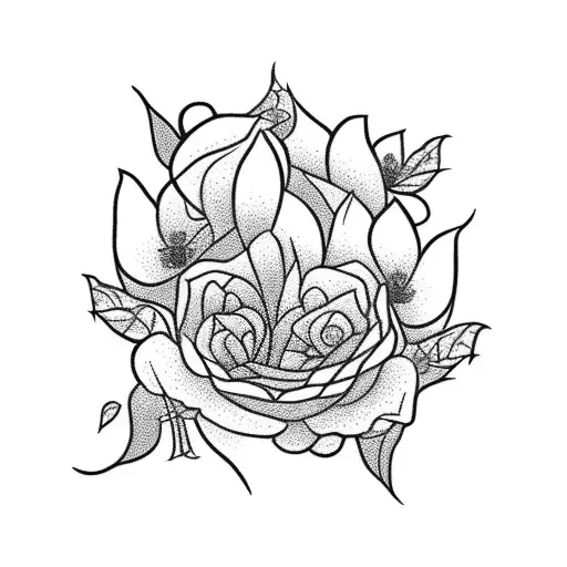 jasmine plant tattoo design idea