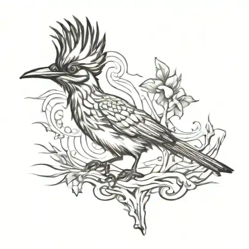 road runner tattoo design idea
