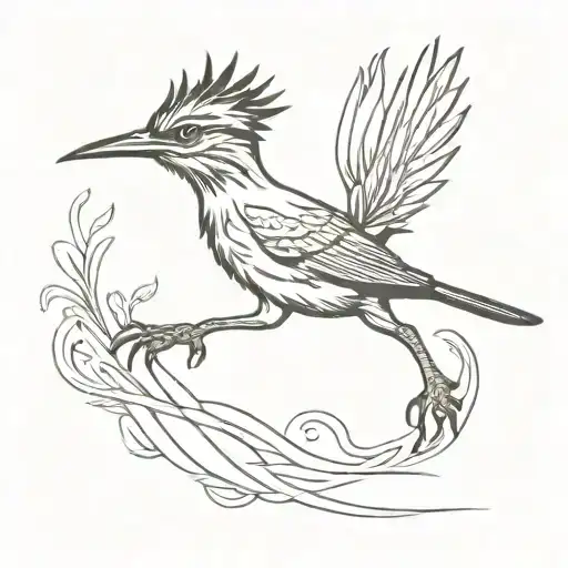 roadrunner run tattoo design idea