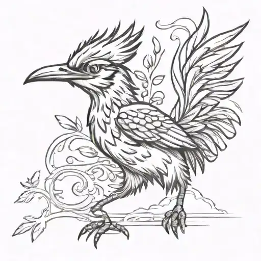 road runner tattoo design idea