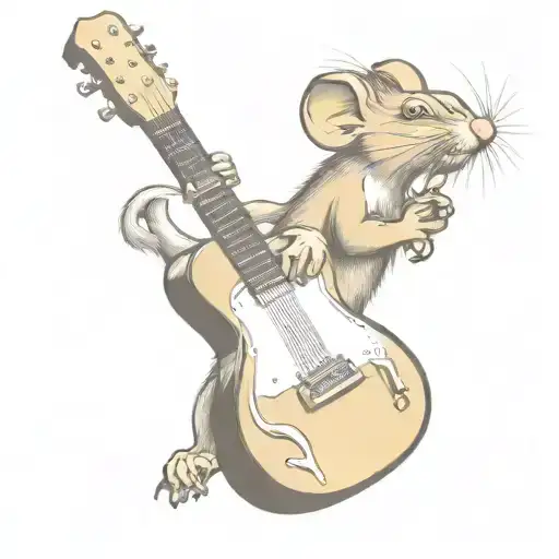 drunk rat tattoo design idea