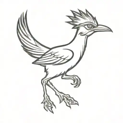 road runner tattoo design idea