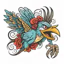 cartoon roadrunner tattoo design idea