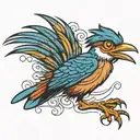 cartoon roadrunner tattoo design idea