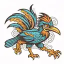 cartoon roadrunner tattoo design idea
