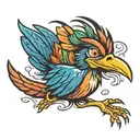 cartoon roadrunner tattoo design idea