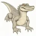 drunk alligator tattoo design idea