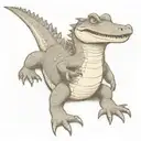 drunk alligator tattoo design idea