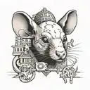 dirty NYC rat tattoo design idea