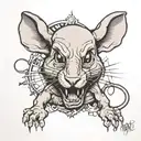 dirty NYC rat tattoo design idea