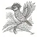 road runner tattoo design idea