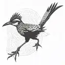 roadrunner sprinting tattoo design idea
