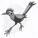 roadrunner sprinting tattoo design idea